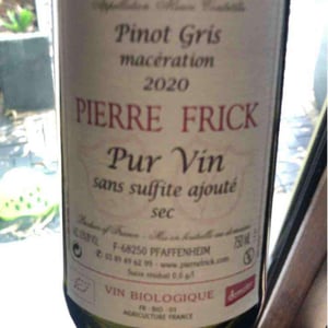 Pinot Gris Macération - Domaine Pierre Frick - Jean-Pierre, Chantal et Thomas Frick 