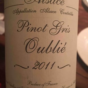Pinot Gris Oublié - Gérard Schueller & Fils - Bruno Schueller 