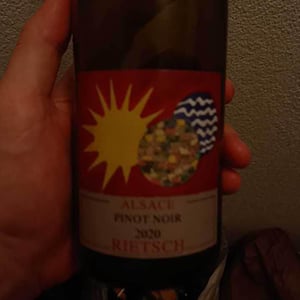 Pinot Noir (2019 NEW LABEL ) - Domaine Rietsch - Jean-Pierre & Sophie Rietsch -2019