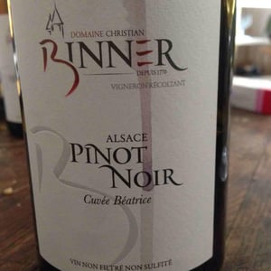 Pinot Noir Cuvée Béatrice 2016