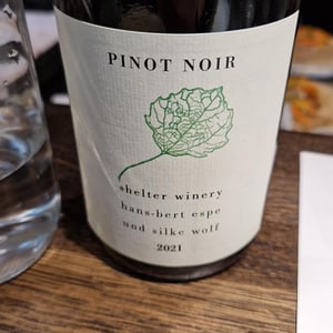 pinot noir - shelter winery - hans-bert-espe -2021