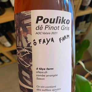 Pouliko de Pinot gris - Ô Fâya Farm - Ilona Hunkeler, Alain Bizard & Denis Sauthier 
