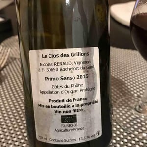 Primo Senso Rouge - Clos des Grillons - nicolas-renaud