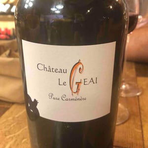 Pure Carménère Carmine - Château Le Geai - Henri Duporge 