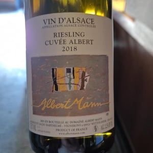 Riesling Cuvée Albert - Domaine Albert Mann - Famille Barthelmé 