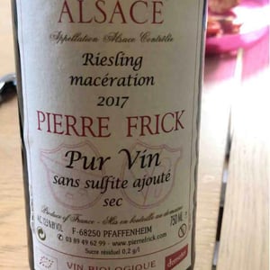 Domaine Pierre Frick - Jean-Pierre, Chantal et Thomas Frick - Riesling Macération
