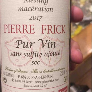 Riesling Macération - Domaine Pierre Frick - Jean-Pierre, Chantal et Thomas Frick 