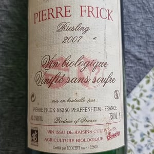 Riesling vinifié sans soufre - Domaine Pierre Frick - Jean-Pierre, Chantal et Thomas Frick -2007