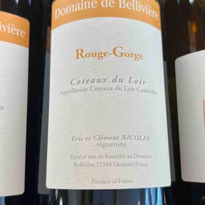 Rouge-Gorge - Domaine de Bellivière - Clement et Laure Anne Nicolas 