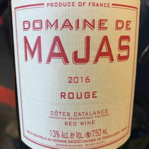 Domaine de Majas - Agnès & Alain Carrère - Rouge