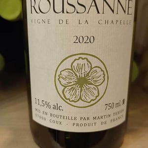 Roussanne, Vigne De La Chapelle - Martin Texier - martin-texier