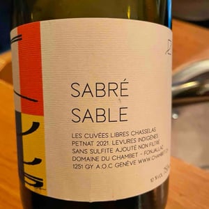Sabré Sable - Domaine du Chambet - Anthony Fonjallaz 