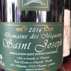 Saint-Joseph "2 ans en Amphore" - (Green Label) - Domaine des Miquettes - Chrystelle Vareille & Paul Estève 