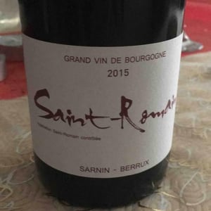 Saint-Romain (rouge) - Sarnin-Berrux - Jean-Pascal Sarnin & Jean-Marie Berrux 