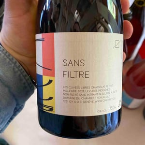 Sans Filtre - Pet Nat - Domaine du Chambet - Anthony Fonjallaz -2021