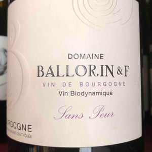 Sans Peur - Domaine Ballorin - Gilles Ballorin 
