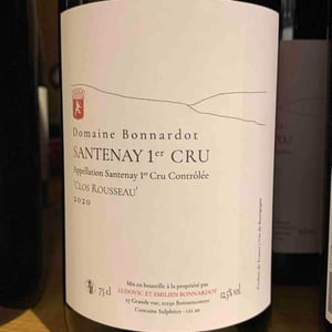 Santenay Premier Cru Clos Rousseau - Domaine Bonnardot - antoine-ludovic-emilien-bonnardot -2020