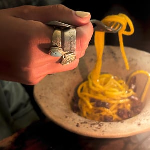 Spaghetti Con Zucca Delica, Guanciale E Caffè - La Pesa - 811572