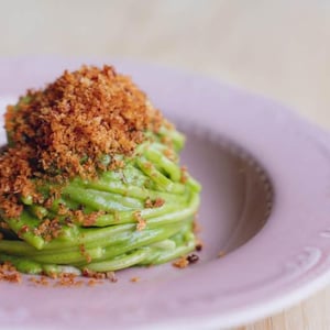 Spago Cime Di Rapa, Crema Al Limone, Acciughe - Felter alle rose - 576560