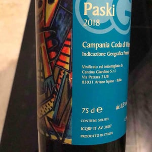 Cantina Giardino - Antonio Di Gruttola & Daniela De Gruttola - Paski
