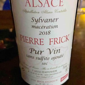 Sylvaner Macération - Domaine Pierre Frick - Jean-Pierre, Chantal et Thomas Frick 