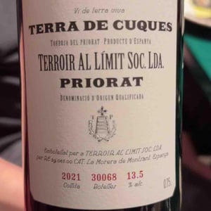 Terra de cuques - Terroir Al Limit - Dominik Huber and Eben Sadie -2019