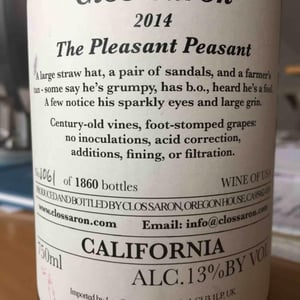 The Pleasant Peasant - Clos Saron - Gideon Bienstock 
