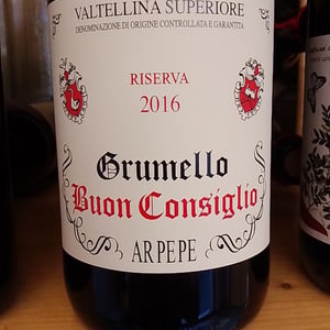 Valtellina Superiore Grumello Riserva Buon Consiglio - Arpepe - Arturo, Guido, Isabella & Emanuele Pelizzatti Perego -2009