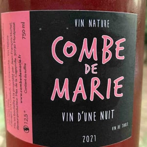 Vin D Une Nuit - Combe De Marie - jean-francois-hurtel -2021