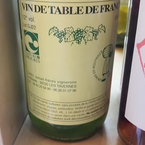 Vin de Table de France 2020 - Domaine Julian - Louis Julian 