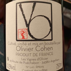 VO Rouge - Les Vignes d'Olivier - Olivier Cohen 