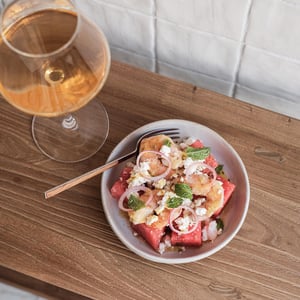 Watermelon, Prawns And Feta Cheese - Holy Wine Cascais - 667963