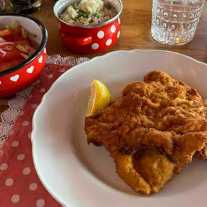 Wiener Schnitzel Made From Veal With Potato Salad - Bistro Točkica - 799082