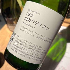 山のペティアン Yama no Petillant - Coco Farm & Winery - Romain Weinstock & Toyoichiro Shibata -2022