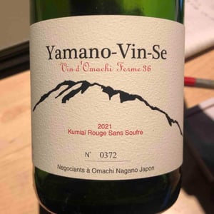 Yamano-Vin-Se Kumiai Rouge Sans Soufre - Vin d'Omachi Ferme 36 - Yoshio Yano 