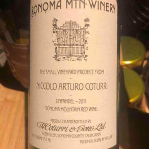 Zinfandel - Sonoma Mtn Winery - Nic Coturri & Dan Marioni 