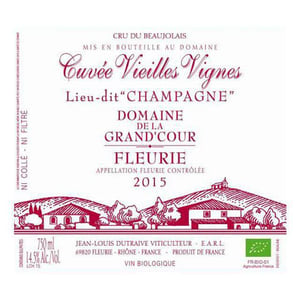 Cuvée Vieilles Vignes "Champagne" - Domaine de la Grand'Cour - jean-louis-dutraive
