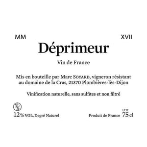 Déprimeur - Domaine de la Cras - marc-soyard