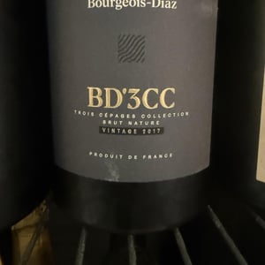 BD'3CC - Brut Nature Millésimé - Champagne Bourgeois-Diaz - jerome-charlotte-bourgeois -2016