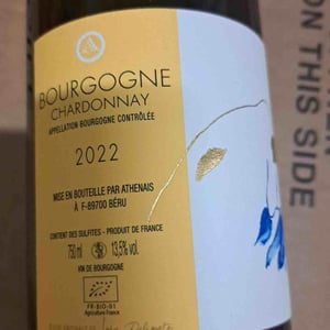 Bourgogne Chardonnay - Château de Béru - athenais-de-beru