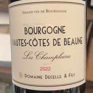 Bourgogne hautes côtes de Beaune Les Champlains - Domaine Decelle & Fils [TO_INVESTIGATE] - olivier-decelle-xy -2022