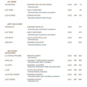 carte de vin blanc - voir sur la carte - voir-sur-la-carte