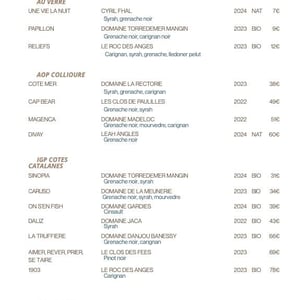 Carte de vin rouge - voir sur la carte - voir-sur-la-carte