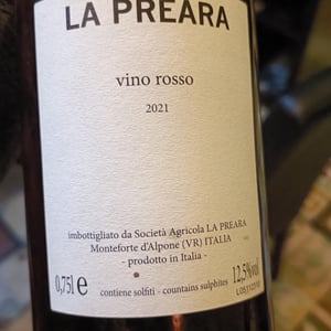 La Preara Vino Rosso - Società Agricola La Preara - andrea-pra