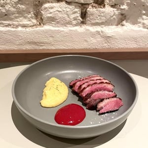 Magret De Canard, Polenta And Roasted Plum Compote - ita Madrid - 1301831