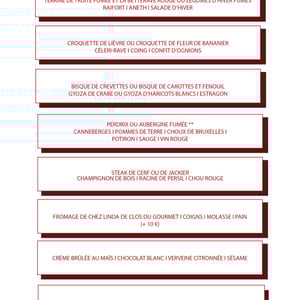 Menu De 16 Jusqu’À 31 Décembre - Festin - 975081
