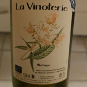 Patience - La Vinoterie - jean-marie-brousset