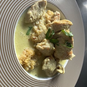 Poulet Crème De Coco Et Curry, Lentilles Corail - Restaurant La Halle - 943792