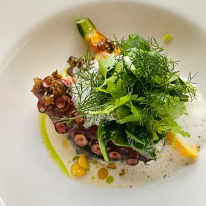 Poulpe, Courgette, Herbes - Les jardins de la matz - 915927