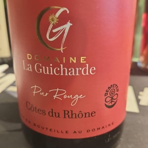 Pur Rouge - Domaine De La Guicharde - arnaud-isabelle-guichard